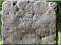 SJ9091 : Higson gravestone inscription by Gerald England