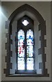 SJ9295 : Stained glass in Christ Church by Gerald England