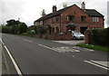 SJ6650 : Bank Cottage and The Forty Acres south of Stapeley by Jaggery