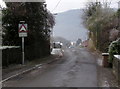 ST2293 : Warning sign - humps for 760 yds, Nantcarn Road, Cwmcarn by Jaggery