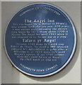 SO5012 : Angel Inn bilingual blue plaque, St Mary Street, Monmouth by Jaggery