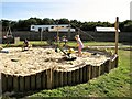 TQ5214 : Children's sand pit, Blackberry Farm Park by Patrick Roper