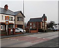 SJ2472 : Warning sign - Patrol/Hebryngwr, Chester Road, Flint by Jaggery