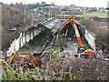 NY4154 : Upperby carriage sheds - demolition in progress by Rose and Trev Clough