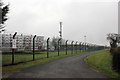 SJ6447 : Perimeter Fence at Hack Green by Jeff Buck