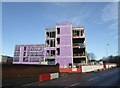 SJ8546 : Newcastle-under-Lyme: new public sector hub under construction by Jonathan Hutchins