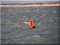 SD2304 : Liverpool Bay, Red Marker Buoy (C2) in Crosby Channel, off Taylor's Bank by David Dixon