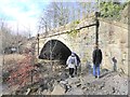 NY8767 : Railway arch at the mouth of Meggie's Dene Burn by Oliver Dixon