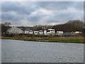 NZ2982 : Coach yard beside the River Blyth by Graham Robson