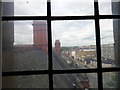 SJ9494 : View through a window in Hyde Town Hall by Gerald England