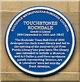 SD8913 : Blue plaque: Touchstones by Gerald England