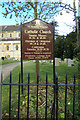 TM4189 : St.Benedict's Catholic Church sign by Geographer