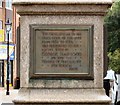 SD7109 : Plaque on the Market Cross (1) by Gerald England