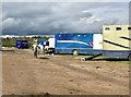 SK1427 : Lorry park at Eland Lodge Horse Trials by Jonathan Hutchins