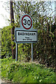 TM3068 : Badingham Village Name Sign on Low Street by Geographer