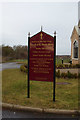 TM1180 : St. Henry Morse Roman Catholic Church sign by Geographer