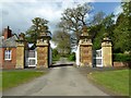 SP2642 : Gate piers, Honington Hall by Philip Halling