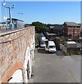 SX9191 : Electricity substation below Exeter St Thomas railway station by Jaggery