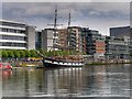 O1634 : River Liffey, Jeanie Johnston Tall Ship by David Dixon