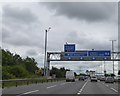 ST6380 : Overhead gantry over M4 eastbound approaching junction 19  by David Smith