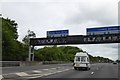 ST7578 : Gantry and slip road at junction 18 of M4 eastbound by David Smith