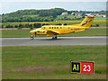 NS4867 : Air ambulance aircraft at Glasgow airport by Thomas Nugent