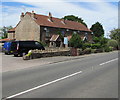 ST6980 : Row of four houses at the northern edge of Westerleigh by Jaggery