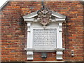 SU9597 : Inscription on the Almshouses in Old Amersham by David Hillas