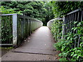 SS9079 : River footbridge, Bridgend by Jaggery