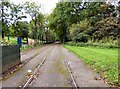 SD8303 : Tramlines into Heaton Park by Gerald England