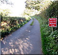 SO3416 : Wrong way for Walnut Tree, Llanddewi Skirrid by Jaggery