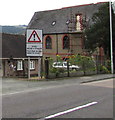 SH7401 : A487 flood risk warning sign, Machynlleth by Jaggery