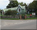 SO3416 : Entrance to Llanddewi Skirrid Village Hall by Jaggery