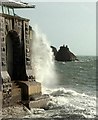 SX9163 : Wave during Storm Ophelia, Torquay by Derek Harper