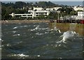 SX9163 : Waves during Storm Ophelia, Torquay by Derek Harper