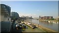 TQ2676 : Battersea Reach, from a train crossing the railway bridge by Christopher Hilton