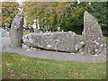 NJ6906 : Recumbent stone slab (20T weight), Midmar Stone Circle by Stanley Howe