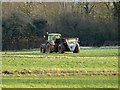 SK3136 : Muck spreading at Moorcroft Farm by Ian Calderwood