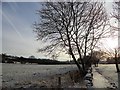 NZ1647 : Looking along the footpath beside the A691 by Robert Graham