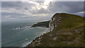 SY8480 : Cliffs at the east end of Bindon Hill, Lulworth Ranges by Phil Champion