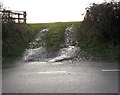 SN1205 : Muddy field entrance near Pentlepoir by Jaggery