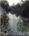 SP3779 : River Sowe above Sowe Bridge on a frosty morning, Walsgrave, northeast Coventry by Robin Stott