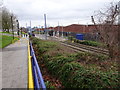 SP0090 : West Bromwich railway station (site) and tram stop, West Midlands by Nigel Thompson