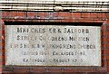 SJ8398 : Working Men's Church: Stone Plaque by Gerald England