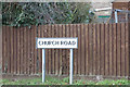 TM0659 : Church Road sign by Geographer