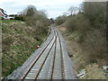 ST1600 : Railway from the bridge on Queen Street, Honiton by Chris Allen