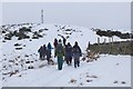 NT2341 : Walkers on Hamilton Hill, Peebles by Jim Barton