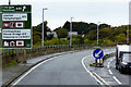 SH5371 : The A55 at Menai Bridge by David Dixon