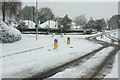 SX9065 : Snowy junction in Torre by Derek Harper