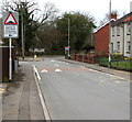 ST2894 : Warning sign - Humps for 550 yards, Cocker Avenue, Cwmbran by Jaggery